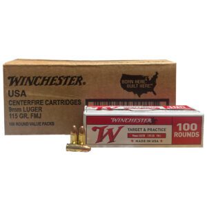 Winchester 9mm 115 Gr. Value Pack - 1000 Balles