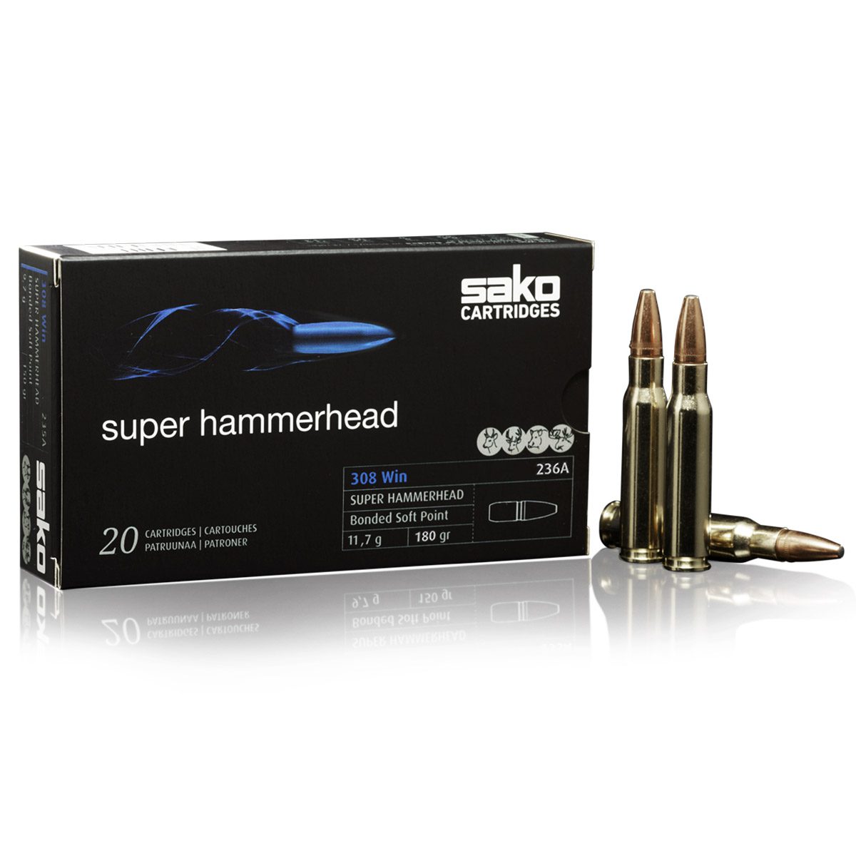 Sako Ammunition 308 Win. Super Hammerhead 180 Gr. – 20 Rounds