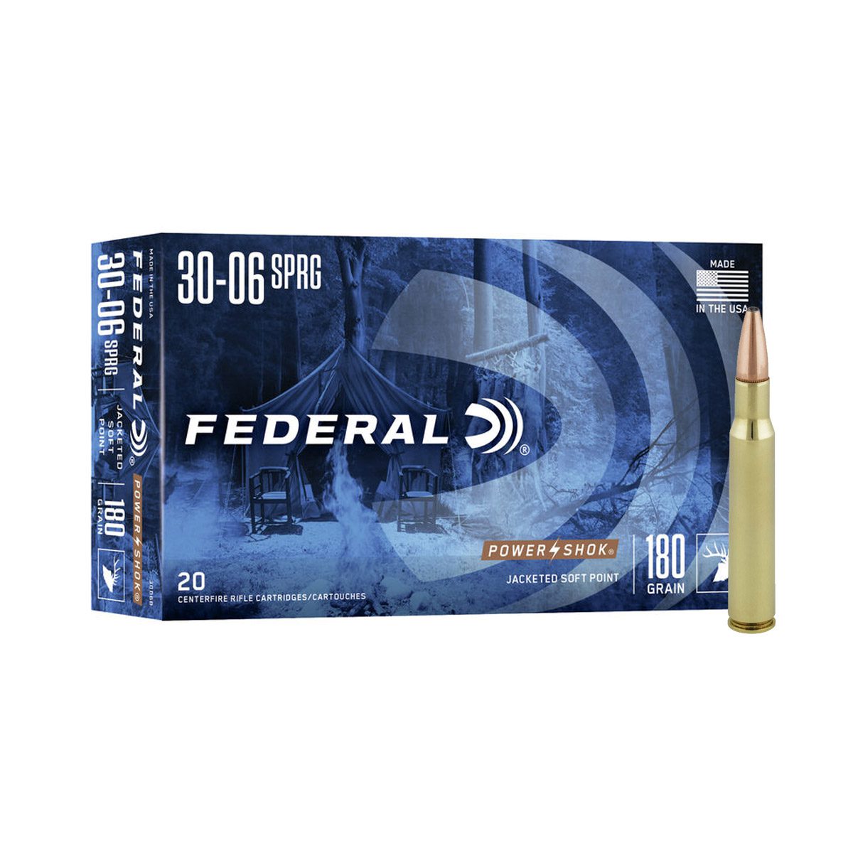 Federal Power Shok 30-06 SPRG 180 gr. – 20 Rounds