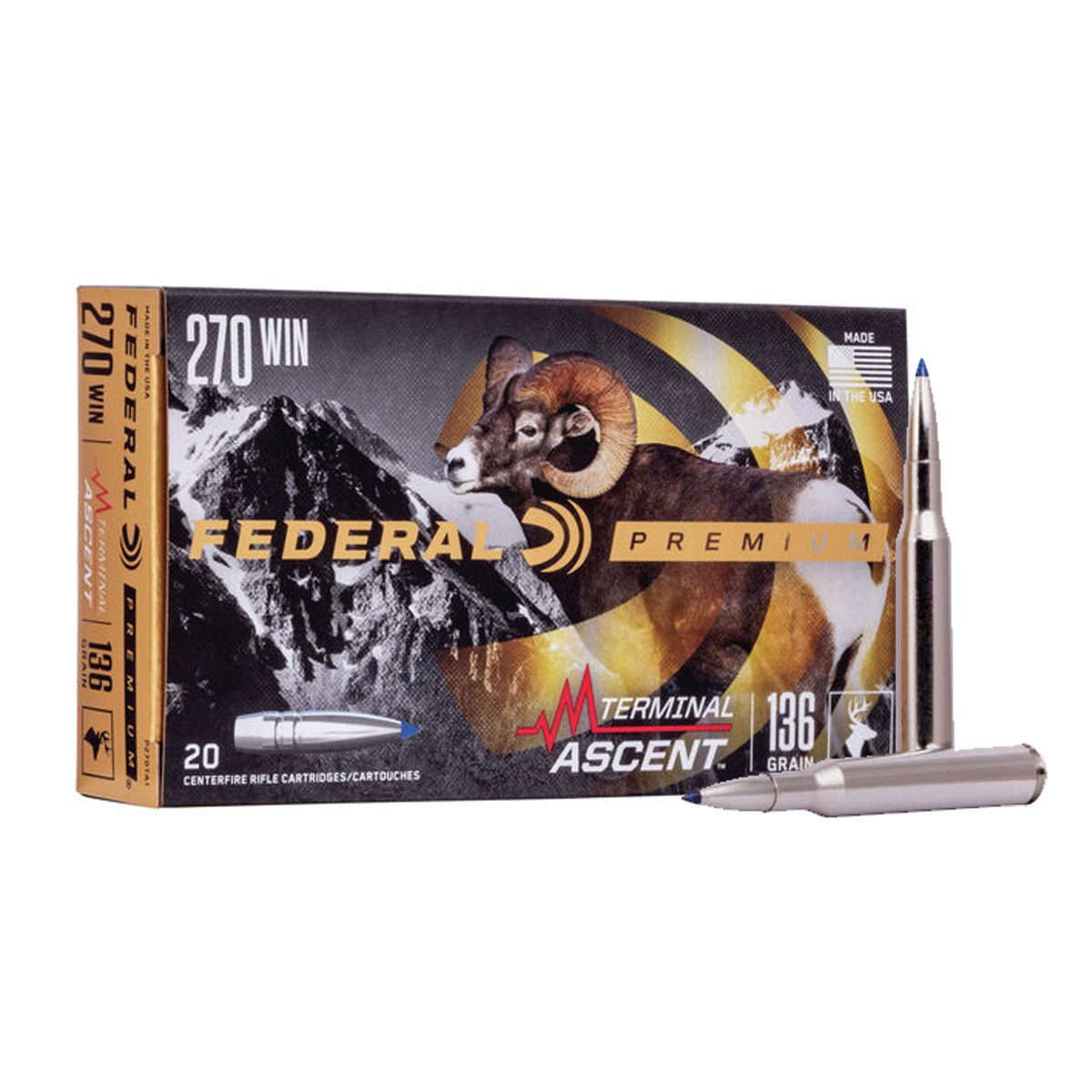Federal Terminal Ascent 270 Win. 136 gr. – 20 Rounds