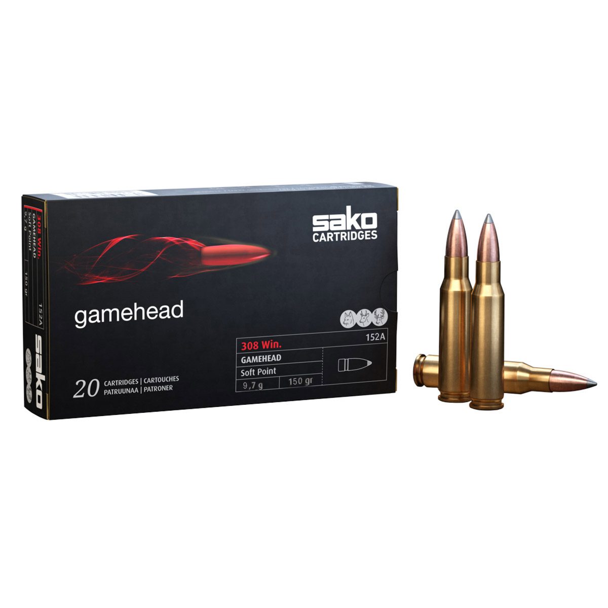 Sako Ammunition 308 Win. Gamehead 150 Gr. – 20 Rounds