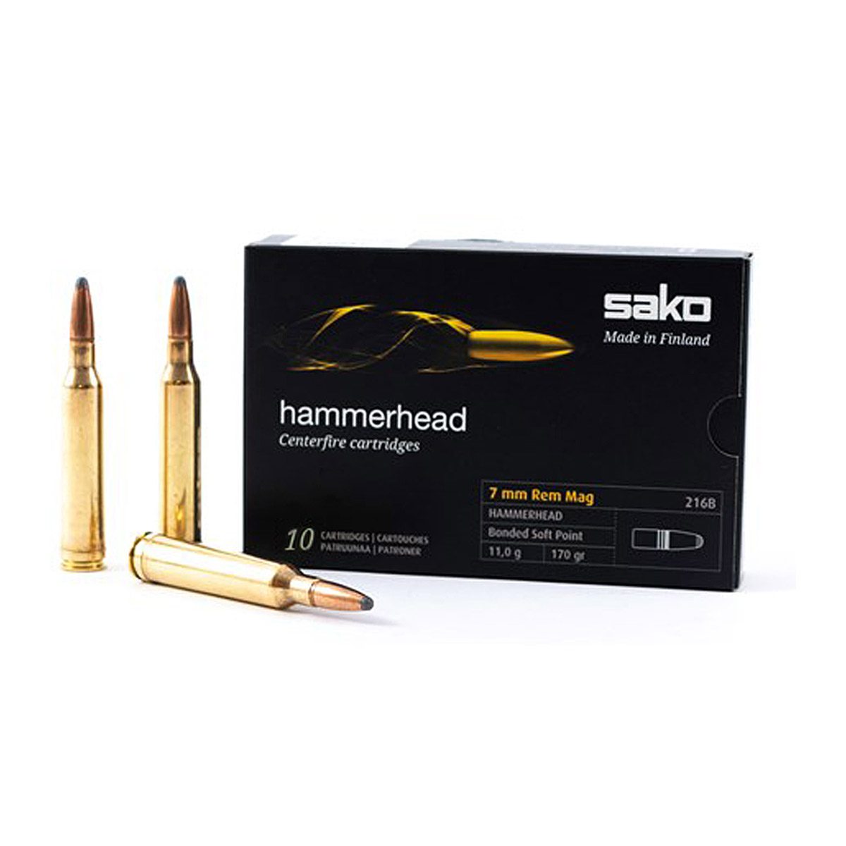Sako Ammunition 7mm Rem. Mag. Hammerhead 170 Gr. - 10 Rounds