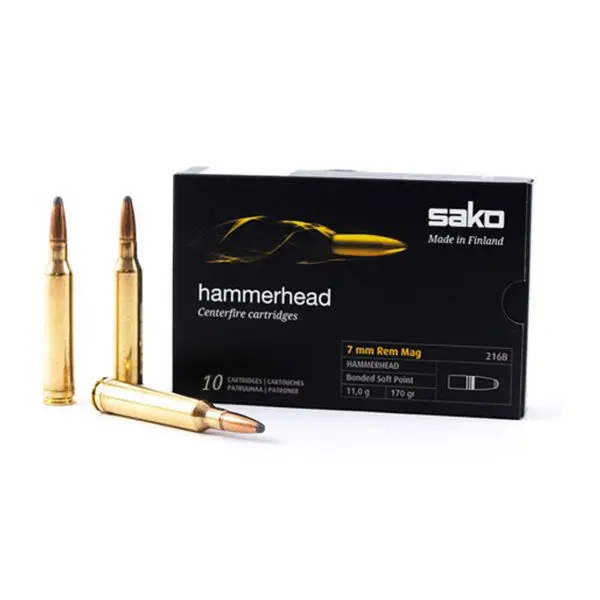 Munitions Sako 7mm Rem. Mag. Hammerhead 170 Gr. - 10 Balles