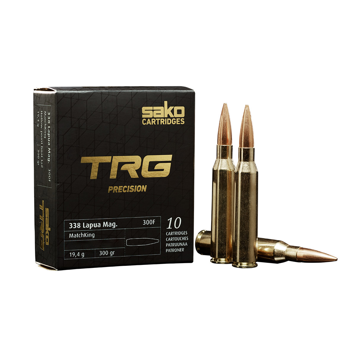Sako Ammunition 338 Lapua Mag. TRG Precision OTM 300 Gr. – 10 Rounds