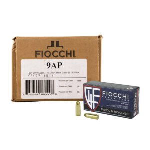 Munitions Fiocchi 9mm (115 Gr.) – 1000 Balles