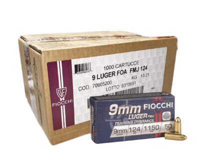 Munitions Fiocchi 9mm (124 Gr.) – 1000 Balles