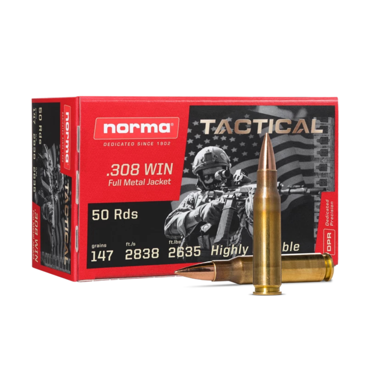 Norma Tactical .308 Win. 147 Gr. – 50 Rounds