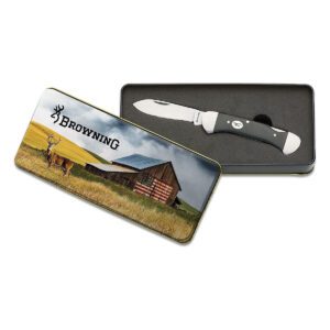 Browning Vintage Whitetail 22 Knife and Tin
