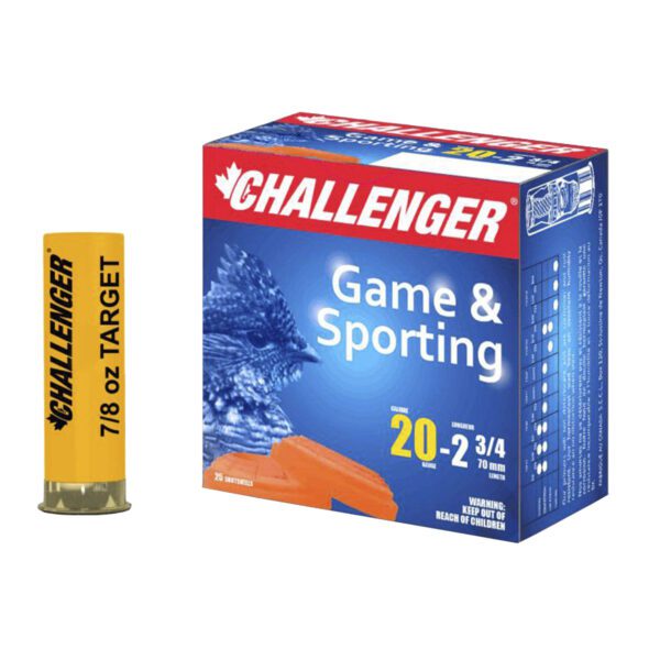 Challenger Target Load 20 GA #8 – Caisse de 250
