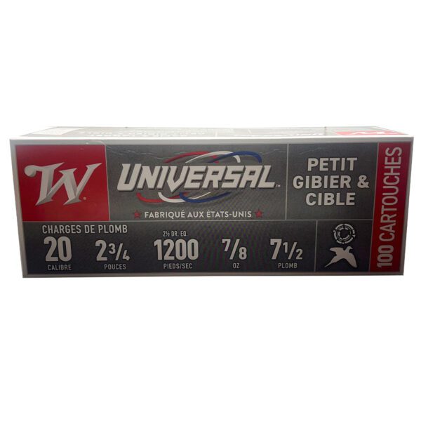 Winchester Universal Game & Target 20 GA X 2-3/4" #7.5 - 100 Shells