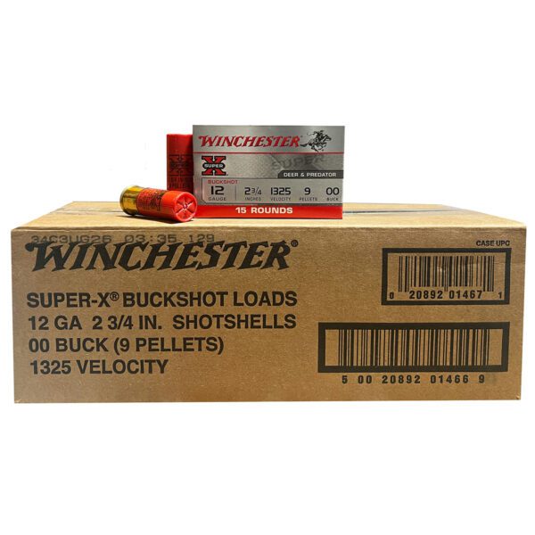 Winchester Super-X 12 X 2-3/4" #9 Buckshot - Case Of 150 Shells