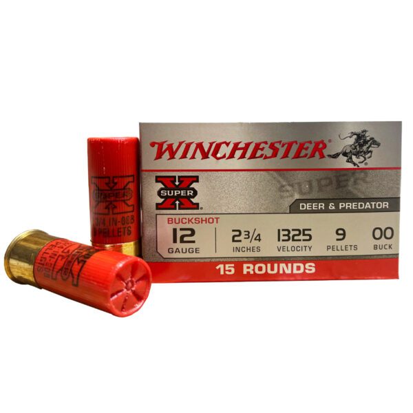 Winchester Super-X 12 X 2-3/4" #9 Buckshot - 15 Shells