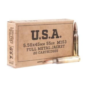 Winchester USA 5.56 NATO 55 Gr. FMJ - 20 Rounds