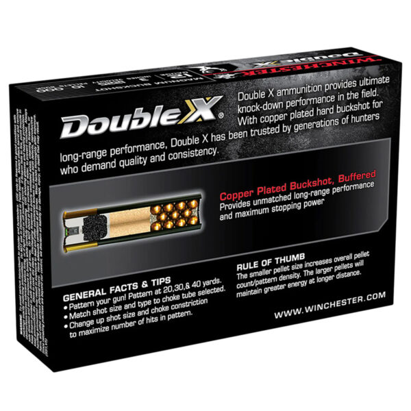 Winchester Double X Magnum 12 GA X 3” Buckshot #000 - 5 Cartouches – Image 2