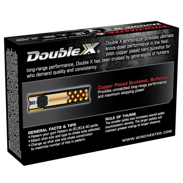 Winchester Double X Magnum 12 GA X 3” Buckshot #000 - 25 Cartouches – Image 2