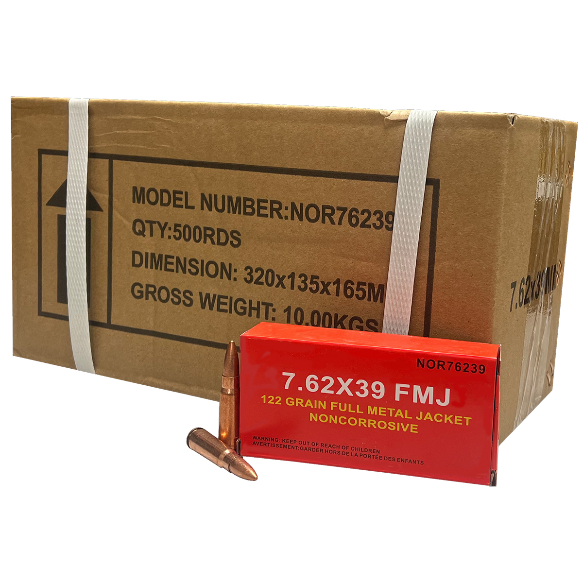 Norinco 7.62×39 122 Gr. FMJ Non-Corrosive – 500 Rounds