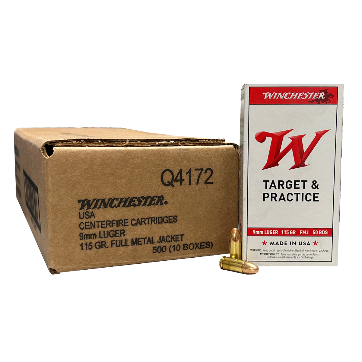 Winchester USA Target & Practice 9mm FMJ 115 Gr. – 500 Rounds