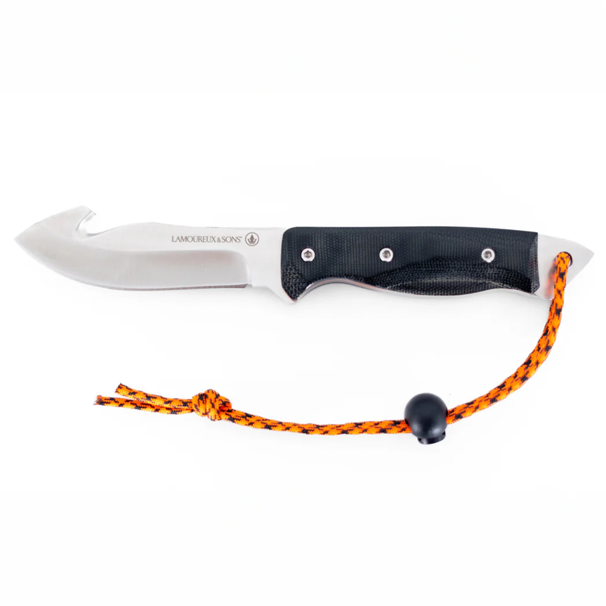 Lamoureux & Sons Radisson Pro Guide Black Orange Hunting Knife