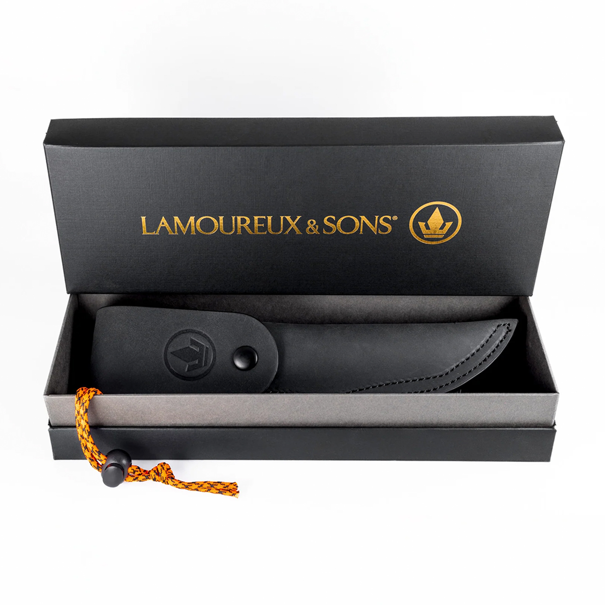 Lamoureux & Sons Radisson Pro Guide Black Orange Hunting Knife - Image 5